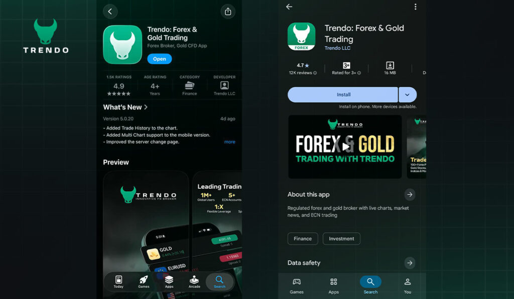 Trendo on App Store and Google Play